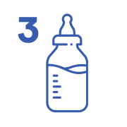 Contains Bottle with 3 teats