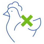 Chicken protein-free